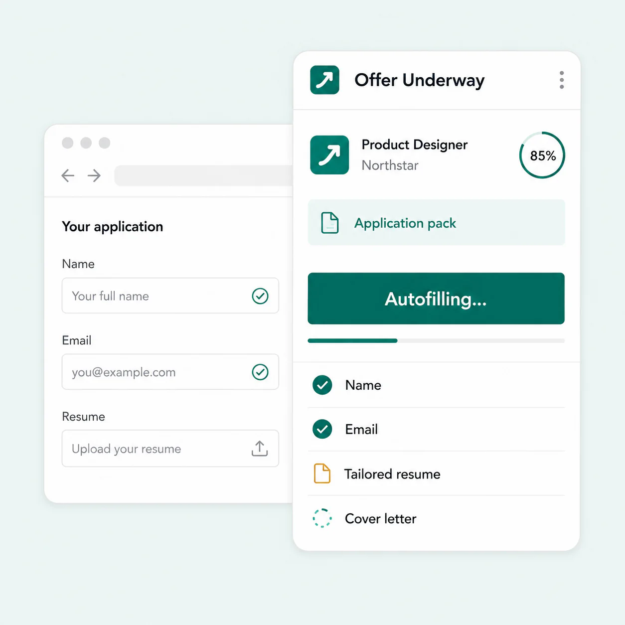 Illustration of the application autofill extension